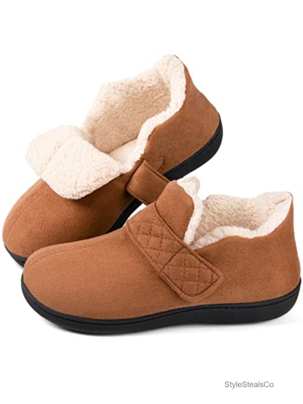 Adjustable House Slippers Indoor Outdoor Memory Foam Vegan
